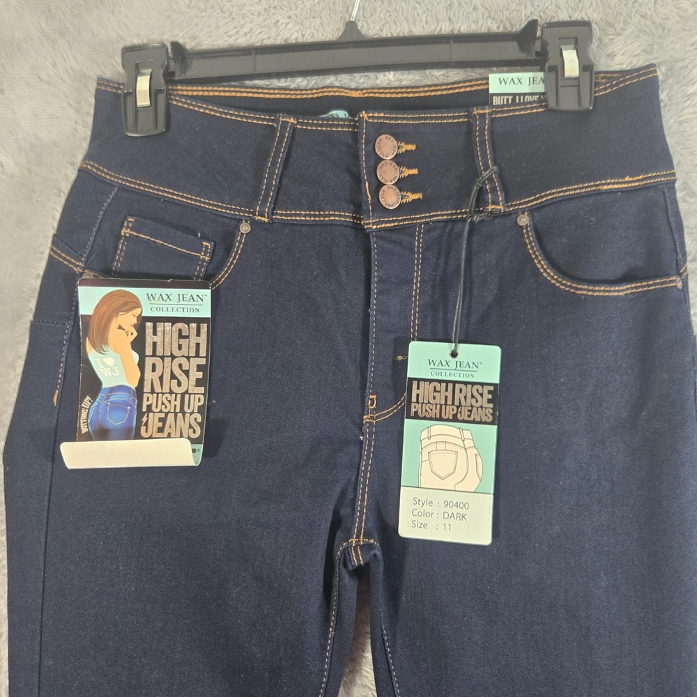 Wax Jean High Rise Push Up Skinny Jeans Dark Wash 90400 Size 11 NWT - Picture 9 of 9